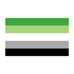 Aromantic Flag Bubble-Free Stickers
