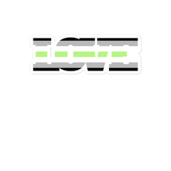 Agender Love Bubble-Free Stickers