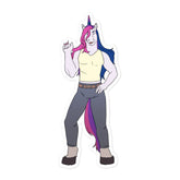 Bisexual Unicorn Bubble-Free Stickers