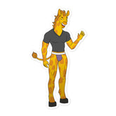 Gay Giraffe Bubble-Free Stickers