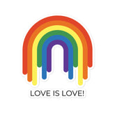 Love Is Love Rainbow Bubble-Free Stickers