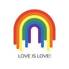 Love Is Love Rainbow Bubble-Free Stickers