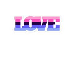 Omnisexual Love Bubble-Free Stickers