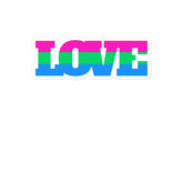 Polysexual Love Bubble-Free Stickers
