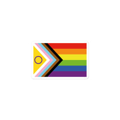 Intersex-Inclusive Pride Progress Flag Bubble-Free Stickers