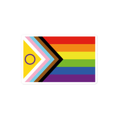 Intersex-Inclusive Pride Progress Flag Bubble-Free Stickers
