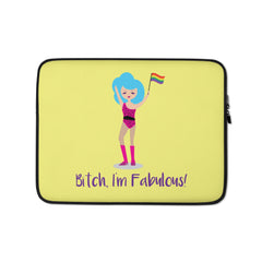 Bitch I'm Fabulous! Drag Queen Laptop Sleeve
