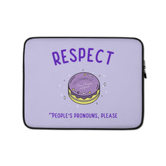 Respect People's Pronouns Please Laptop Sleeve