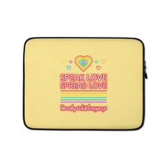 Speak Love Spread Love Laptop Sleeve