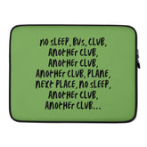 No Sleep, Bus, Club, Another Club Laptop Sleeve