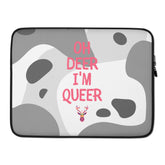 Oh Deer I'm Queer Laptop Sleeve
