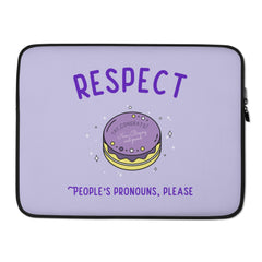 Respect People's Pronouns Please Laptop Sleeve