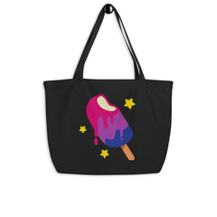 Bisexual Popsicle Large Organic Tote Bag