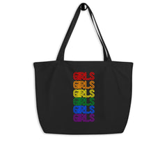 Girls Girls Girls Large Organic Tote Bag