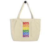 Boys Boys Boys Large Organic Tote Bag