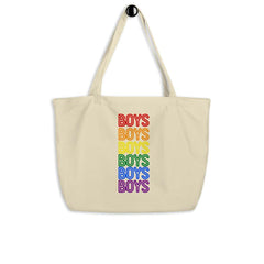 Boys Boys Boys Large Organic Tote Bag