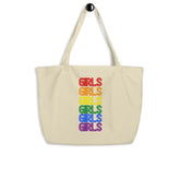Girls Girls Girls Large Organic Tote Bag