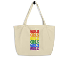 Girls Girls Girls Large Organic Tote Bag