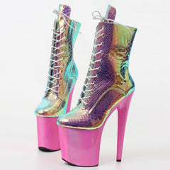 Club Kid Snake Print Stiletto Boots