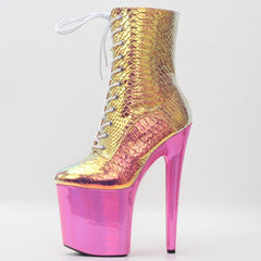 Club Kid Snake Print Stiletto Boots
