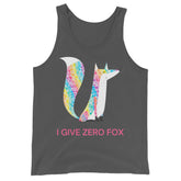 I Give Zero Fox Glitter Unisex Tank Top