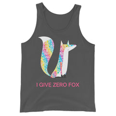 I Give Zero Fox Glitter Unisex Tank Top