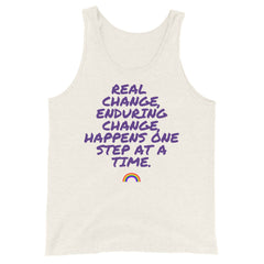 Real Change, Enduring Change Unisex Tank Top