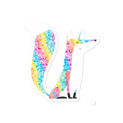Glitter Fox Bubble-Free Stickers