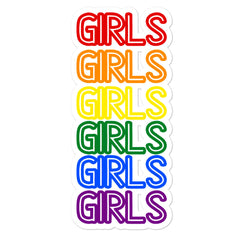 Girls Girls Girls Bubble-Free Stickers