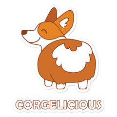 Corgelicious Bubble-Free Stickers