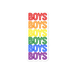 Boys Boys Boys Bubble-Free Stickers