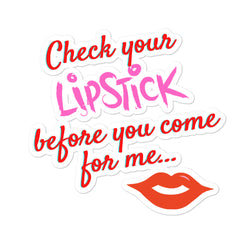 Check Your Lipstick Bubble-Free Stickers