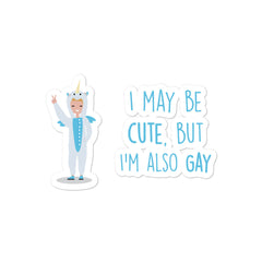 Cute But Gay Bubble-Free Stickers