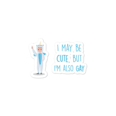 Cute But Gay Bubble-Free Stickers