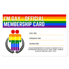 I'm Gay Official Lifetime Membership Bubble-Free Stickers