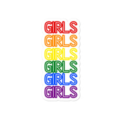 Girls Girls Girls Bubble-Free Stickers