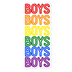 Boys Boys Boys Bubble-Free Stickers