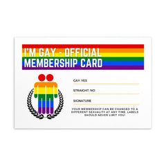 Official Gay Membership Card Postcard