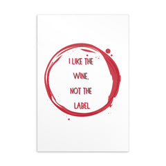 I Like The Wine Not The Label Pansexual Postcard
