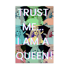 Trust Me I'm A Queen Postcard