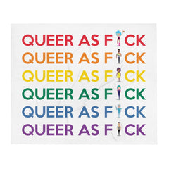 Queer As Fu#k Throw Blanket