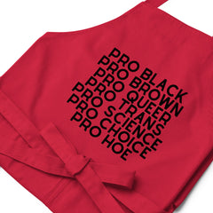 Pro Hoe (Black Text) Organic Cotton Apron