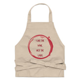 I Like The Wine Not The Label Pansexual Organic Cotton Apron
