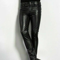 Slim Fit Mens Fake Leather Pants