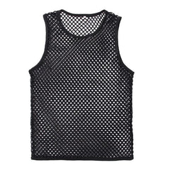 Black Mesh Tank Top