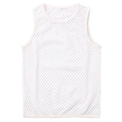 White Mesh Tank Top