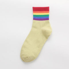 Cute Coloured Rainbow Socks