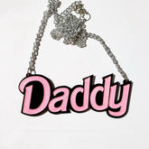 Daddy Acrylic Statement Chain Necklace