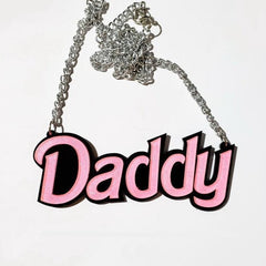 Daddy Acrylic Statement Chain Necklace
