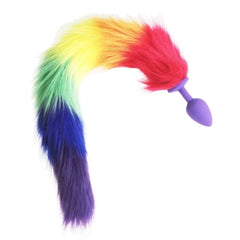 Rainbow-Colored Tail Plug Sex Toy